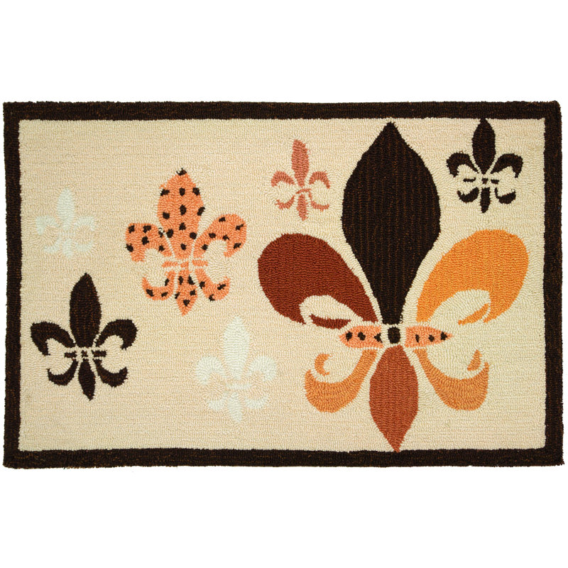 Fleur De Lis Living Emily Fleur De Lis Black/Tan Area Rug & Reviews